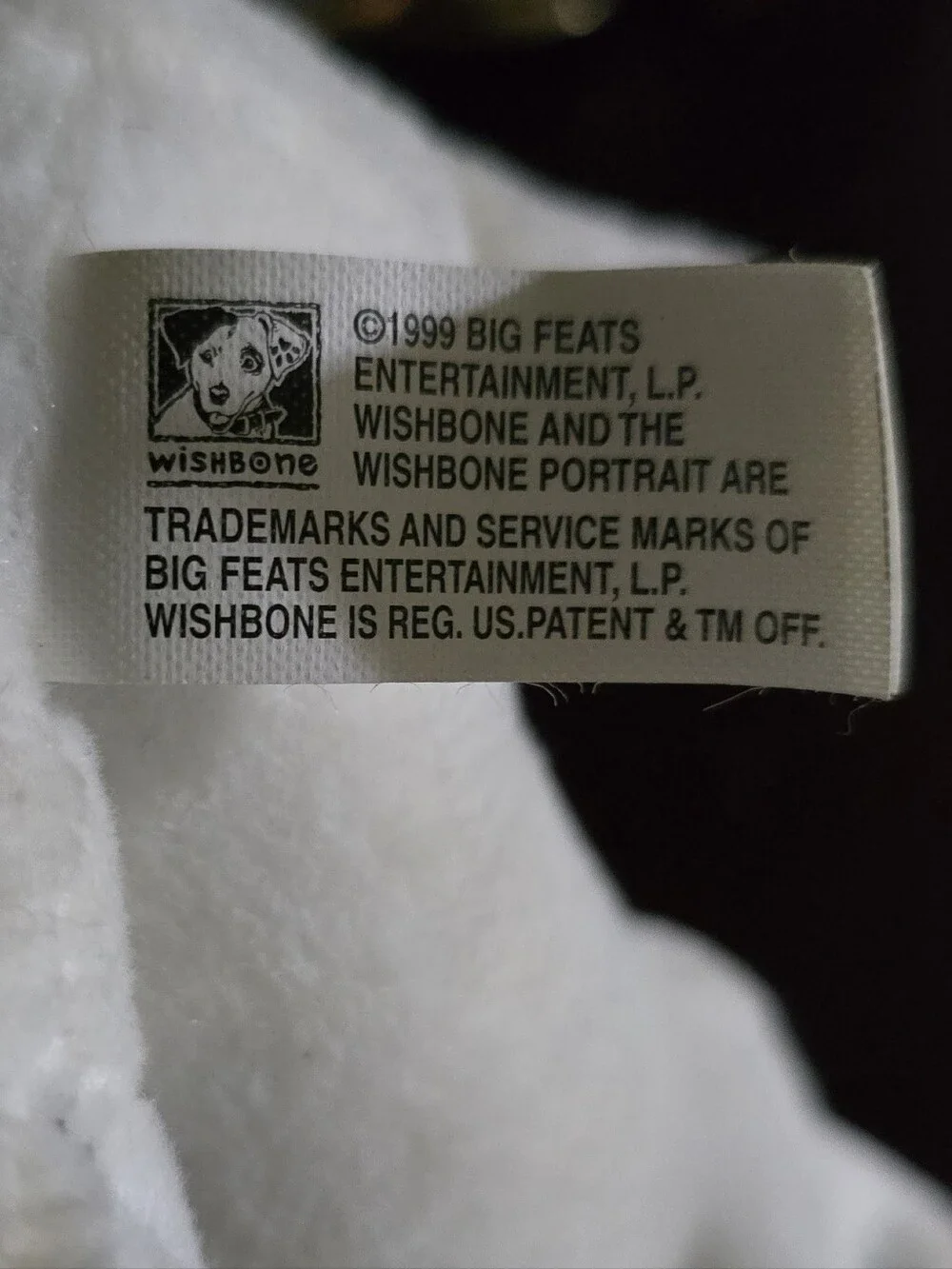 Vintage 1999 Wishbone Plush Dog